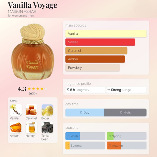 Vanilla Voyage Perfume 100ml EDP by Maison Asrar