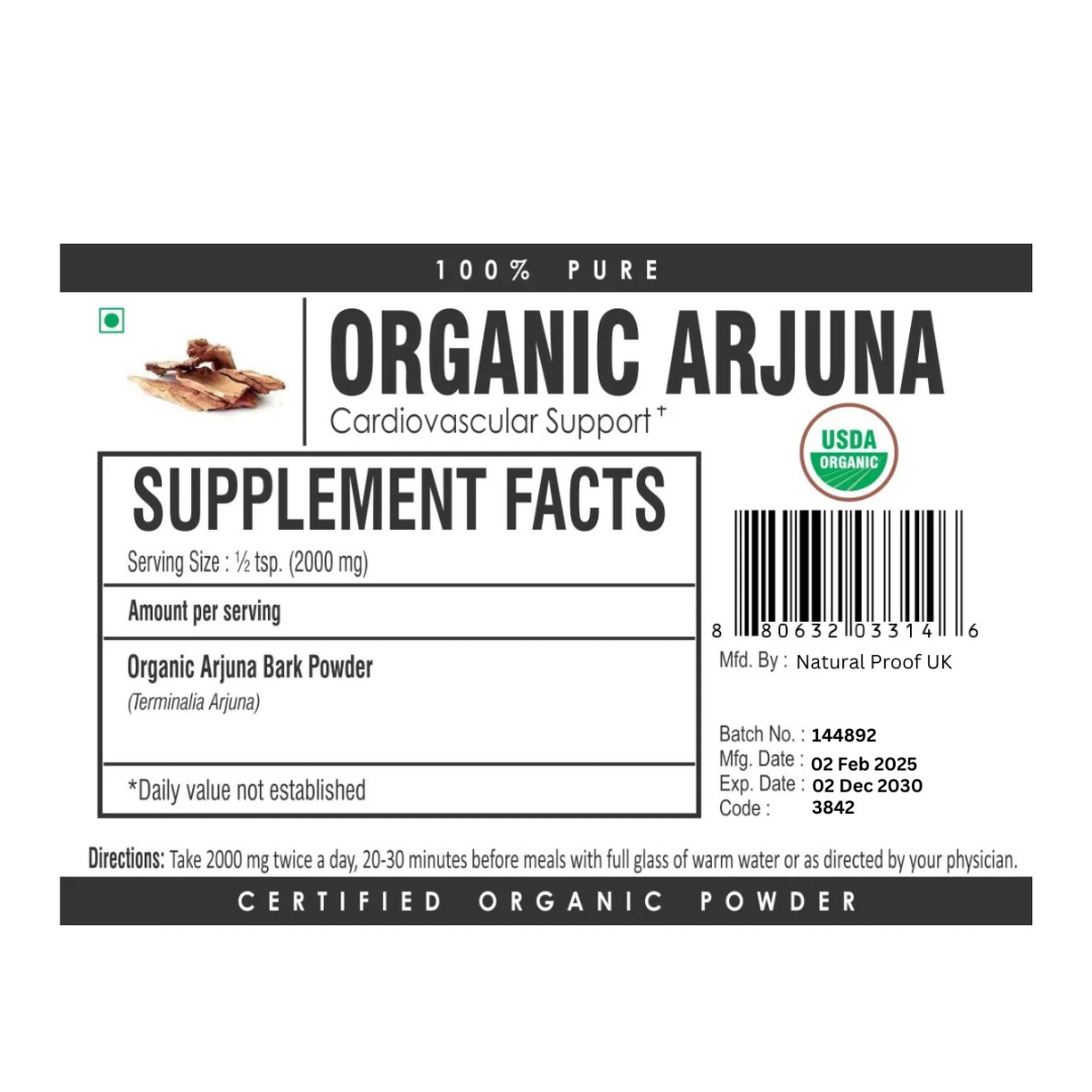 Arjun Chaal Powder 100g Terminalia Arjun Ki Chaal Arjuna Bark Herbs Heart Tonic Aromique Beauty Ltd