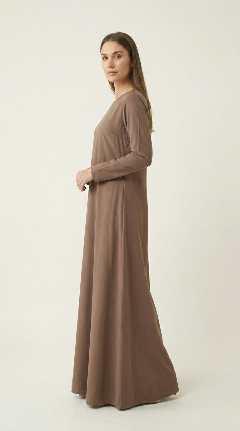 Brown Premium Nida Abaya Aromique