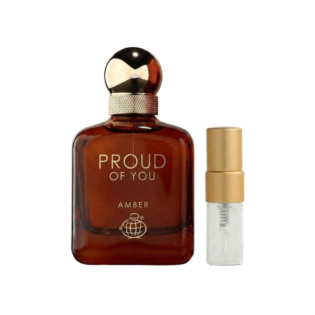 Proud of You Amber Perfume Sample 2ml Fragrance World Aromique