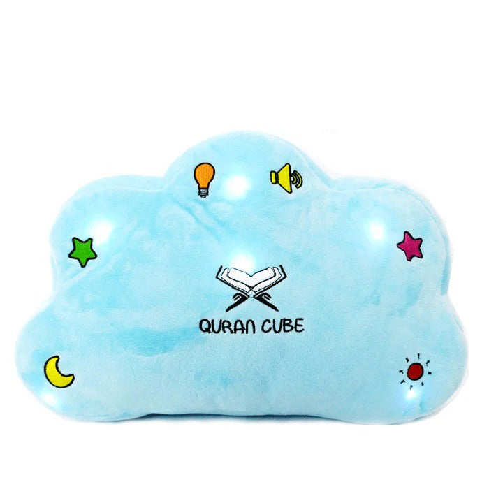 Quran Cube Pillow for Kids – Islamic Plush Toy with Duas, Kalimas & Nasheeds Aromique