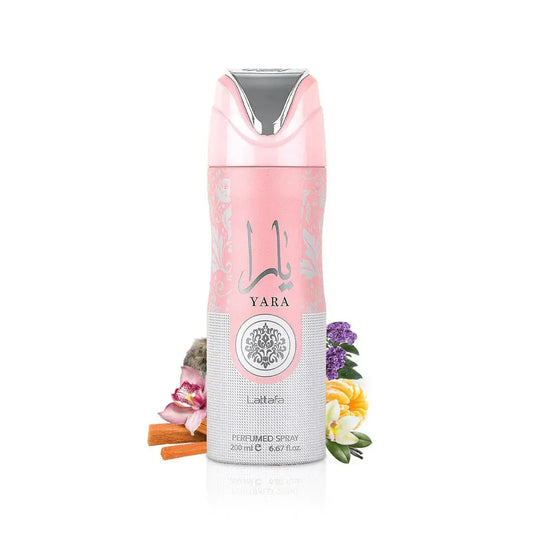 Yara Deodorant Body Spray 200ml Lattafa - Aromique Beauty Ltd