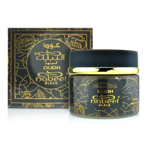 Oudh Nabeel Black Bakhoor Incense 60g Nabeel - Aromique Beauty Ltd