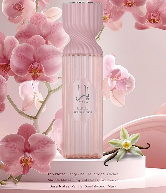 Yara Perfume Body Mist 250ml Tropical Creamy Sweet Fragrance Lattafa Emarati
