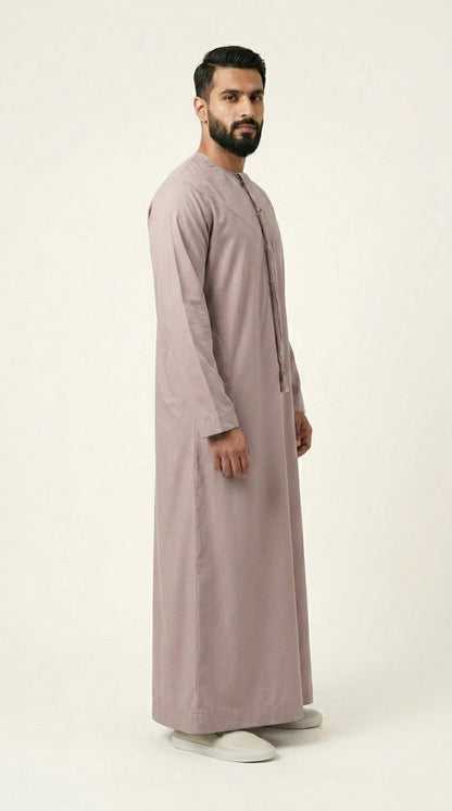 Ash Rose Emirati Thobe with Tassel  Aromique