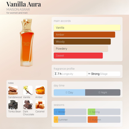 Vanilla Aura Perfume 100ml EDP Maison Asrar Maison Asrar