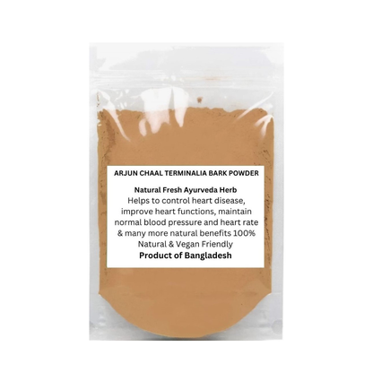 Arjun Chaal Powder 100g Terminalia Arjun Ki Chaal Arjuna Bark Herbs Heart Tonic Aromique Beauty Ltd