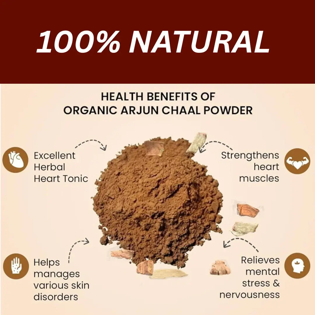 Arjun Chaal Powder 100g Terminalia Arjun Ki Chaal Arjuna Bark Herbs Heart Tonic Aromique Beauty Ltd