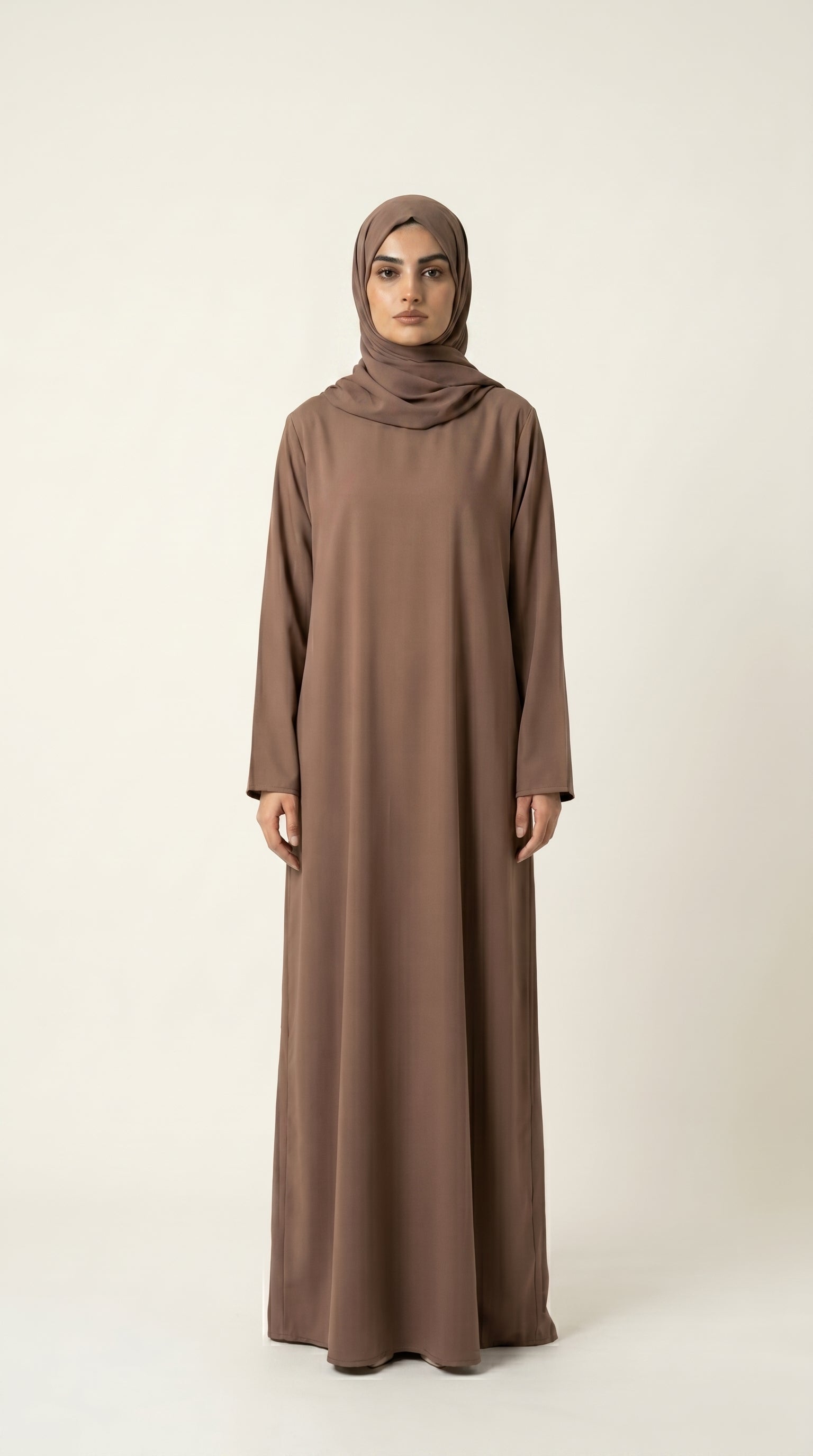 Beige Premium Nida Abaya  Aromique