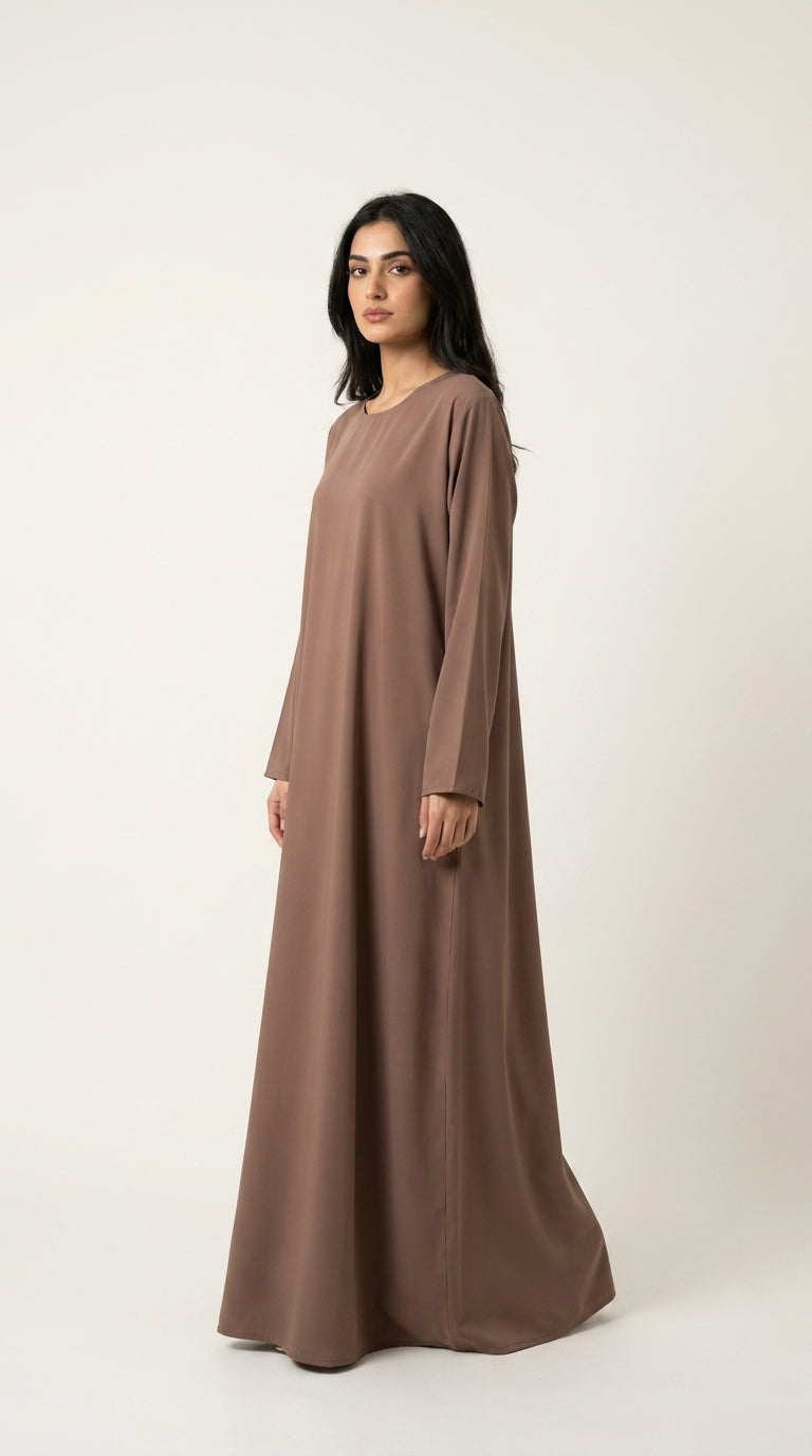 Beige Premium Nida Abaya  Aromique
