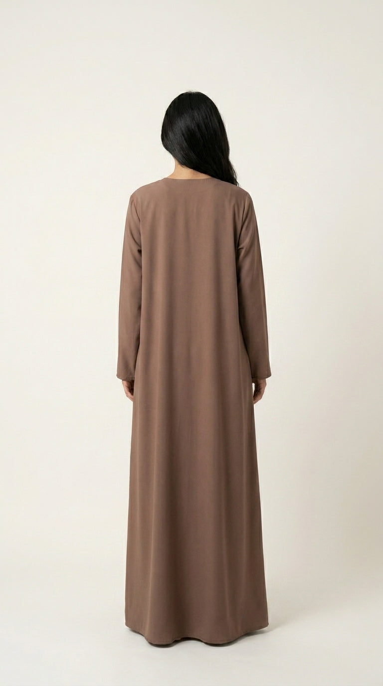 Beige Premium Nida Abaya  Aromique