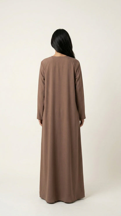Beige Premium Nida Abaya  Aromique