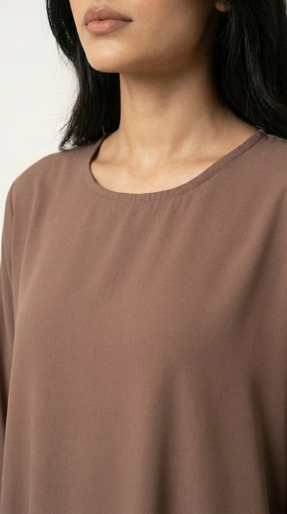 Beige Premium Nida Abaya  Aromique