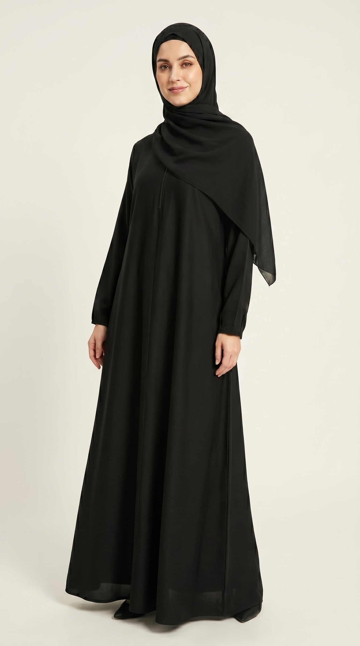 Black Premium Nida Abaya  Aromique