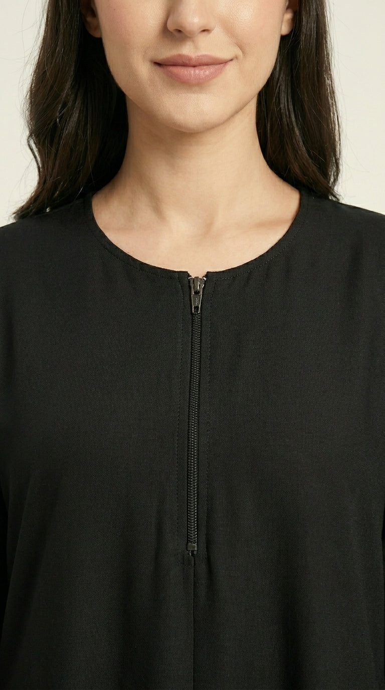 Black Premium Nida Abaya  Aromique