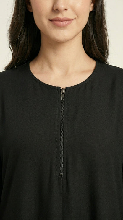 Black Premium Nida Abaya  Aromique