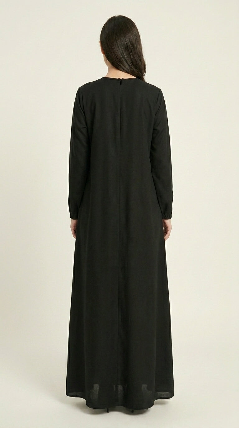 Black Premium Nida Abaya  Aromique