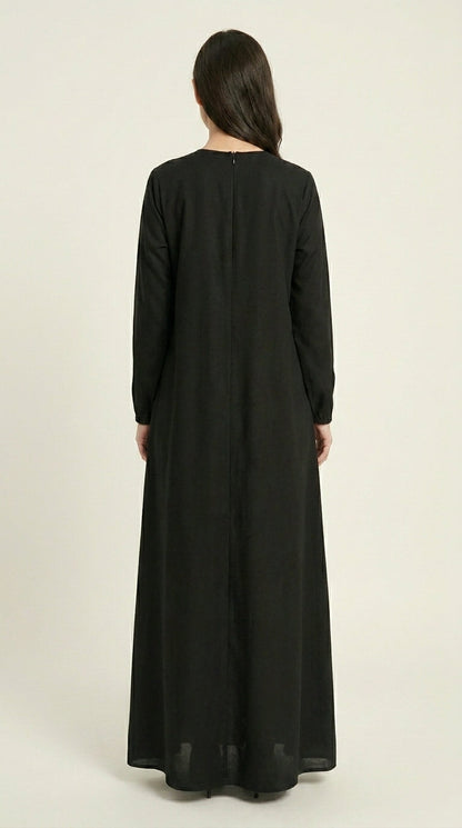 Black Premium Nida Abaya  Aromique