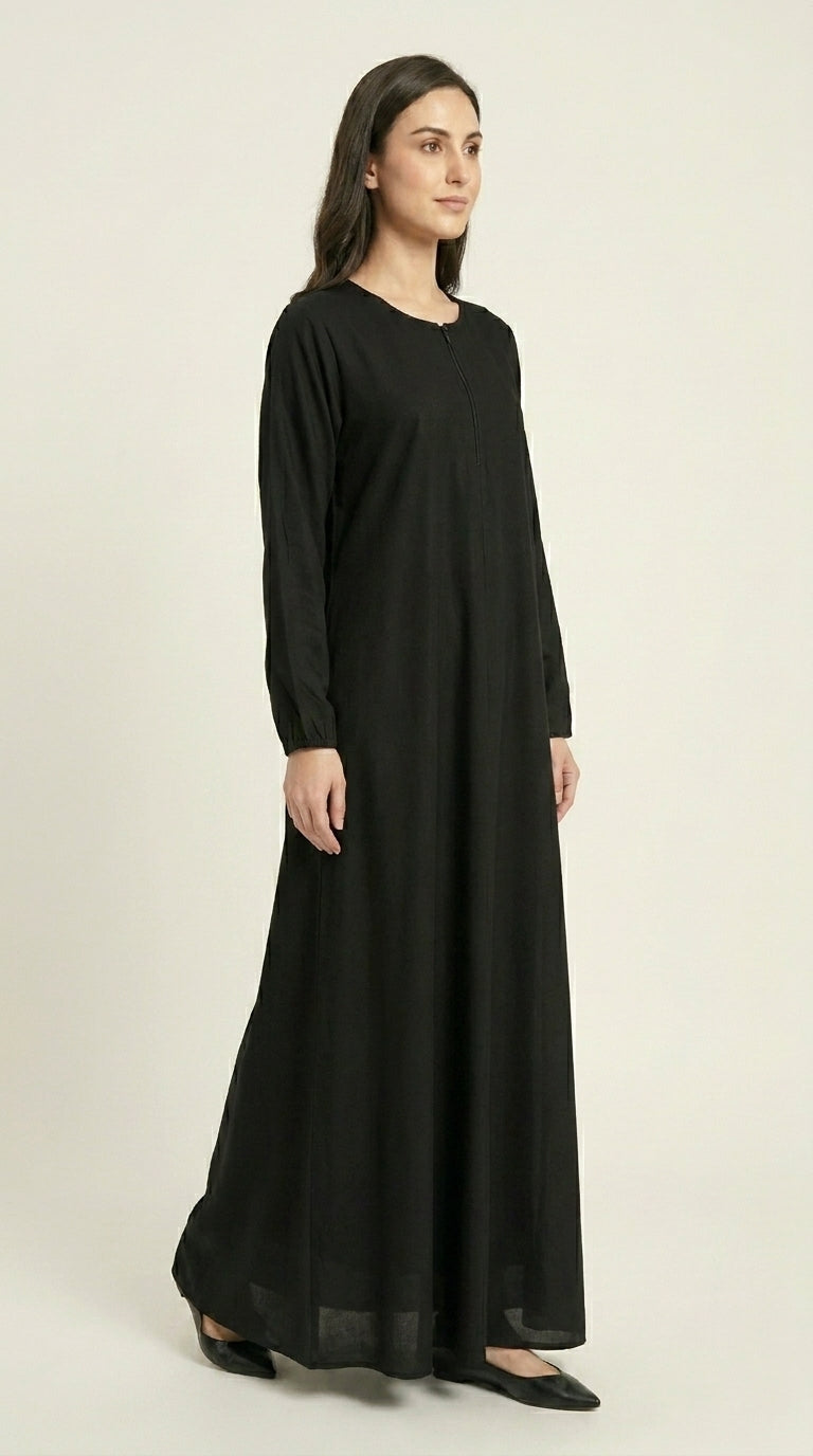 Black Premium Nida Abaya  Aromique