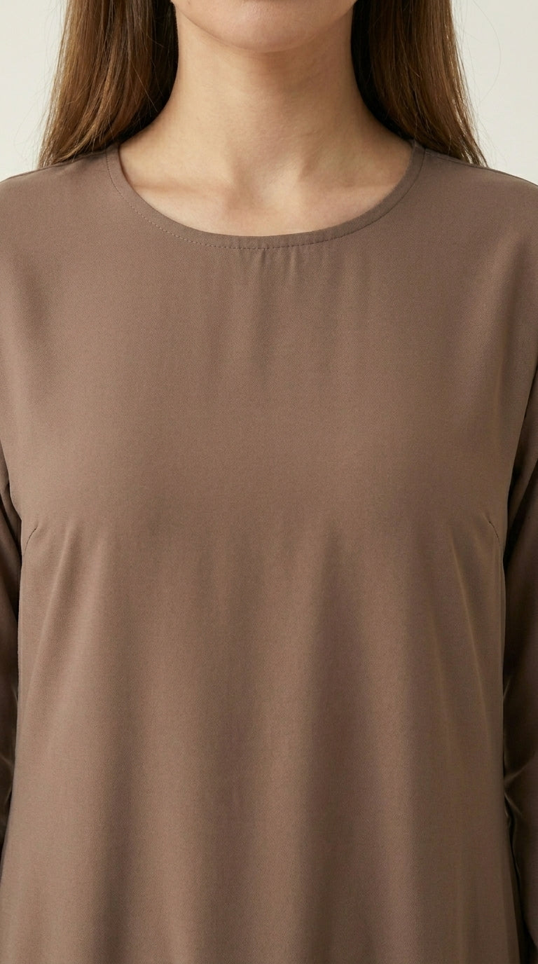 Brown Premium Nida Abaya  Aromique
