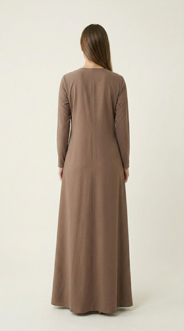 Brown Premium Nida Abaya  Aromique