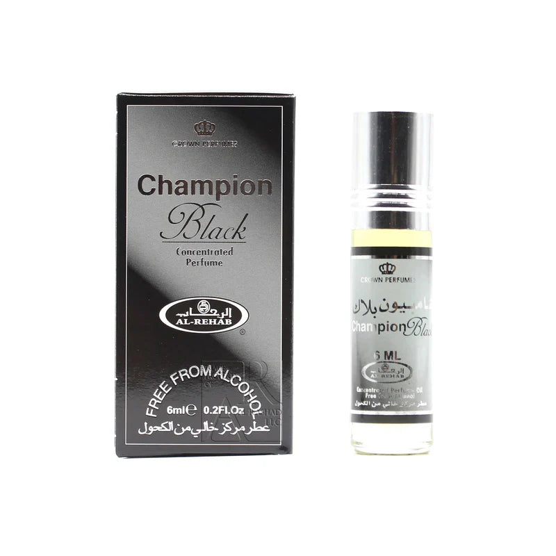 Champion Black Perfume Oil 6ml Al Rehab  Aromique