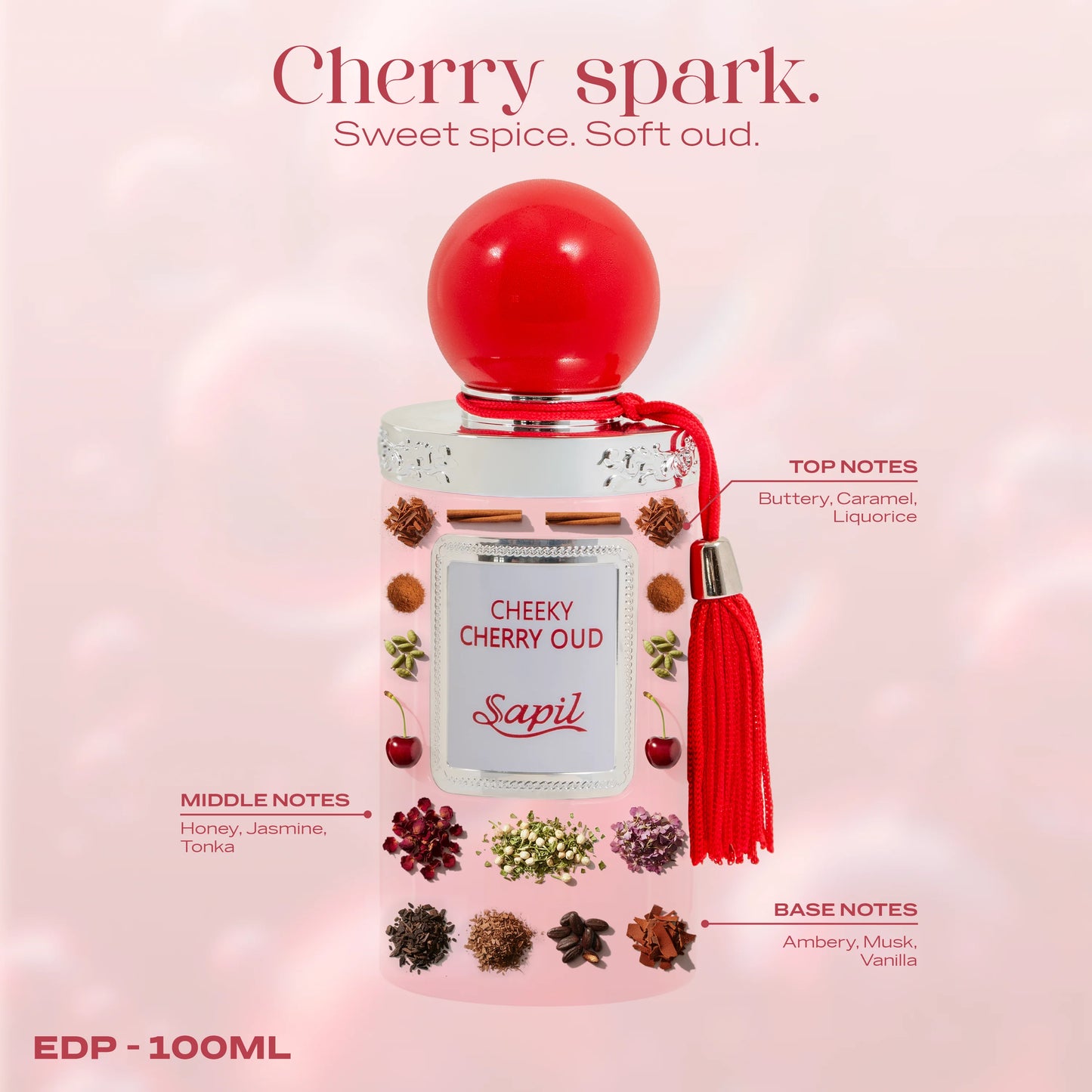Cheeky Cherry Oud Eau de Parfum 100ml Sapil