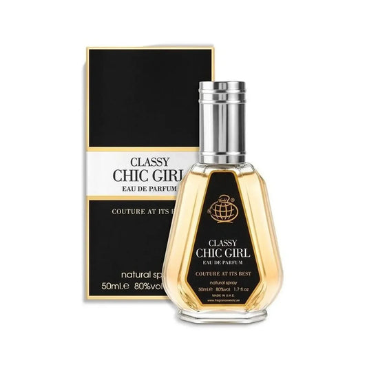 Classy Chic Girl Perfume 50ml EDP Fragrance World - Aromique Beauty Ltd