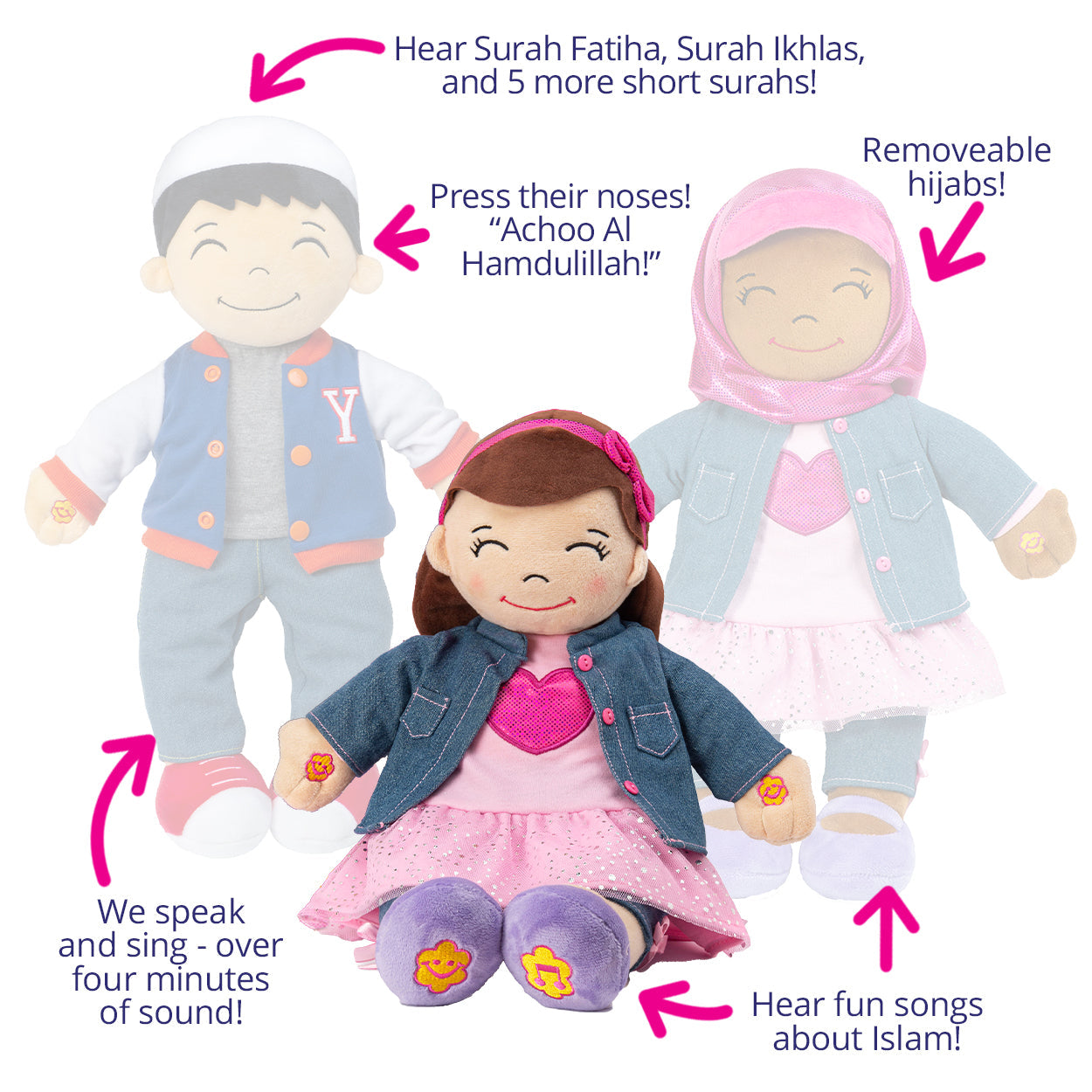 Desi Doll Aamina Speaking Doll – English & Arabic Islamic Talking Doll for Kids  Aromique