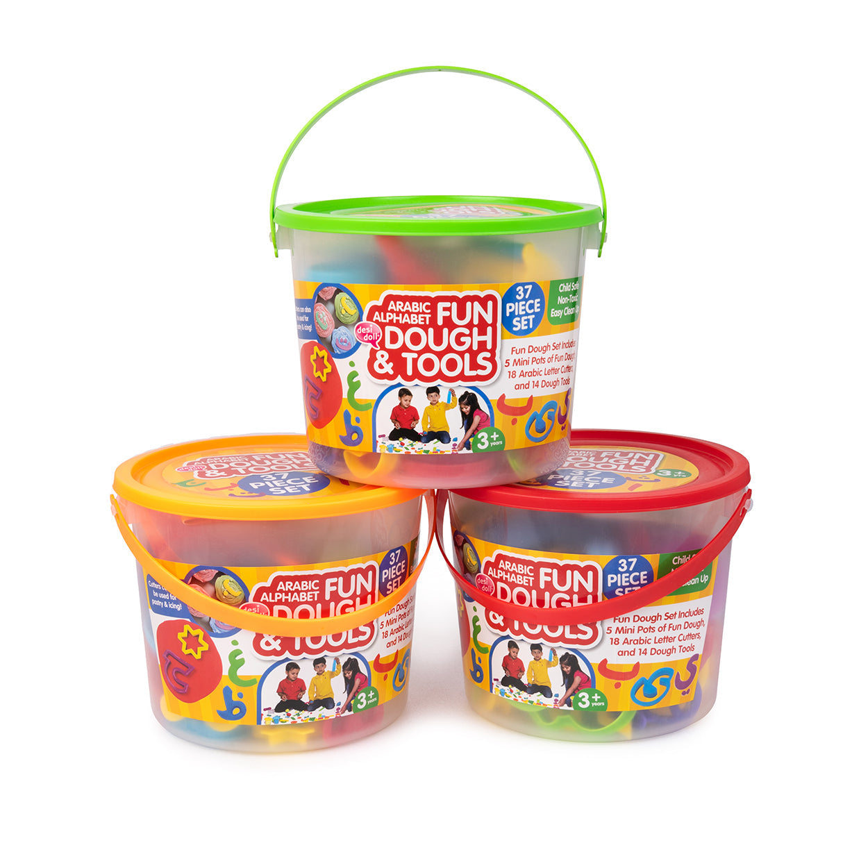 Desi Doll Arabic Letters Fun Dough Set – Kids Educational Learning Toy  Aromique