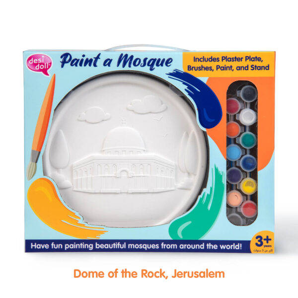Desi Doll Paint a Mosque (Ka'bah Mecca) Plaster Painting Kit – Islamic DIY Craft Kit for Kids  Aromique