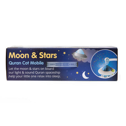 Desi Doll Quran Cot Mobile – Moon & Stars Baby Mobile with Light Projection  Aromique