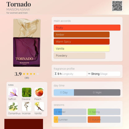 Tornado Eau de Parfum 100ml Maison Asrar