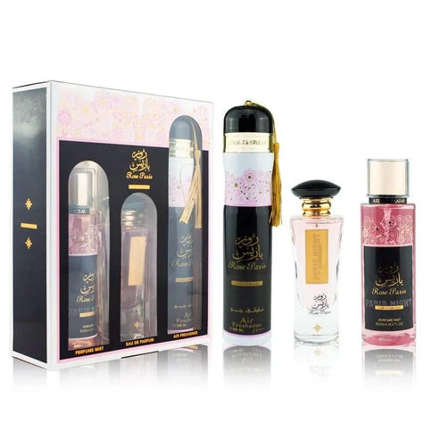 Rose Paris Knight Gift Set 3 Piece Ard Al Zaafaran - Aromique Beauty Ltd