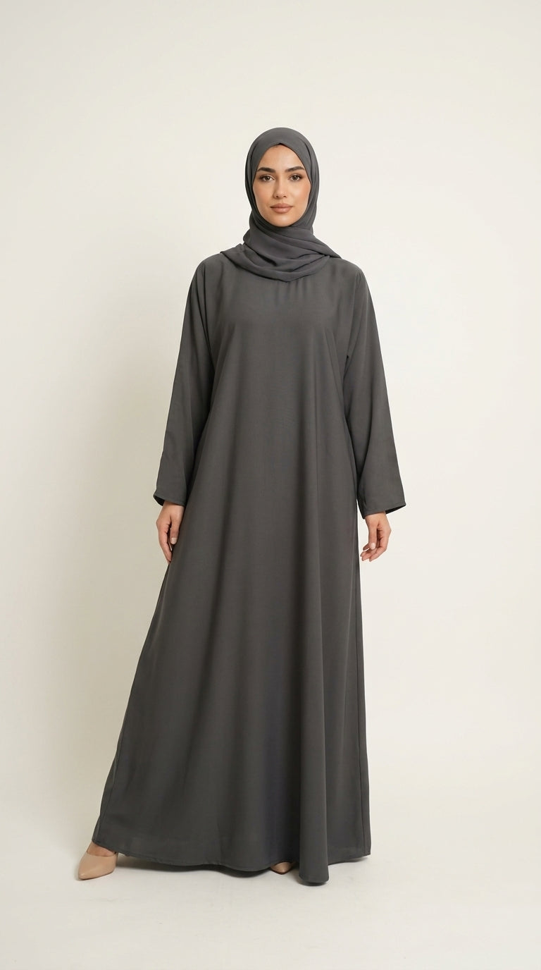 Grey Premium Nida Abaya  Aromique