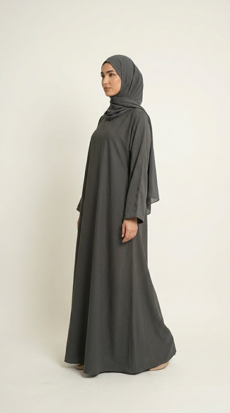 Grey Premium Nida Abaya  Aromique