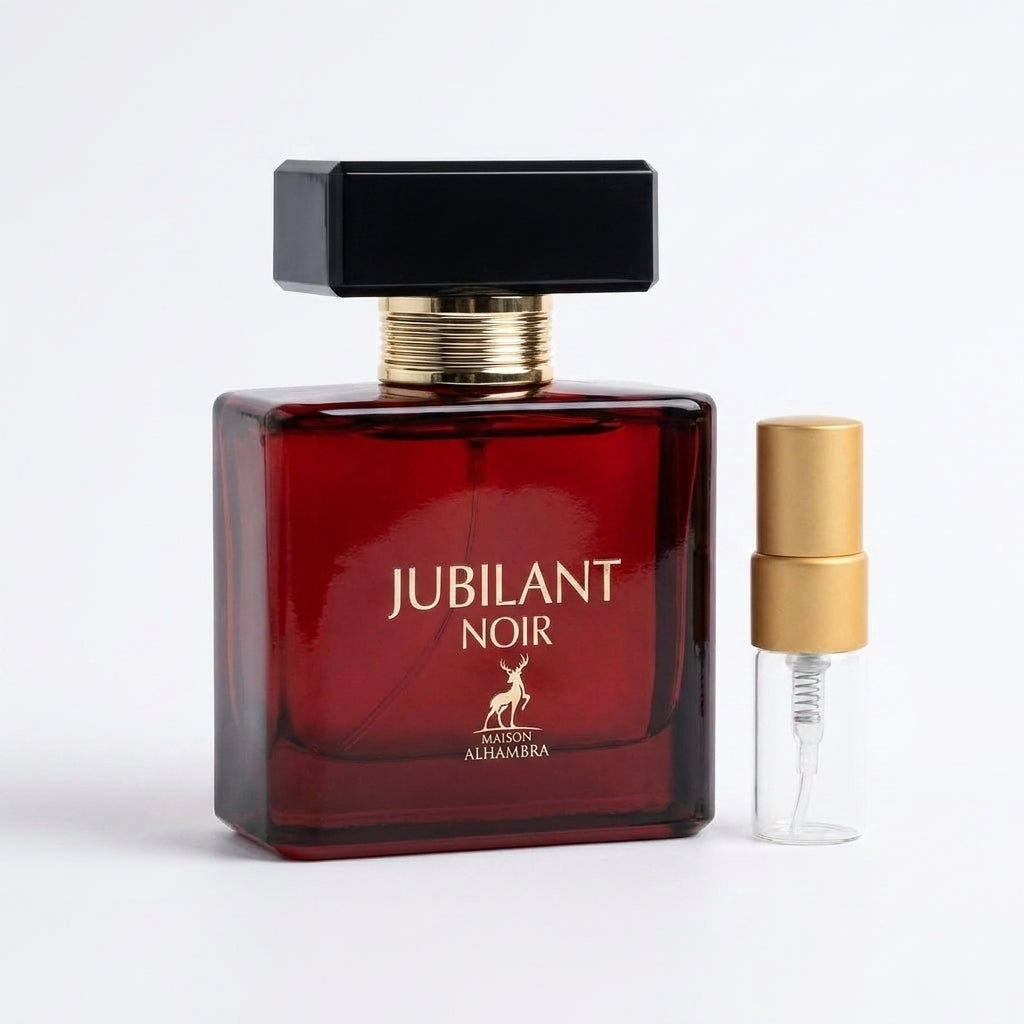 Jubilant Noir Perfume Sample 2ml Maison Alhambra  Aromique