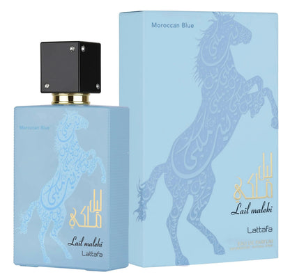 Lail Maleki Moroccan Blue Perfume 100ml EDP By Lattafa - Aromique Beauty Ltd