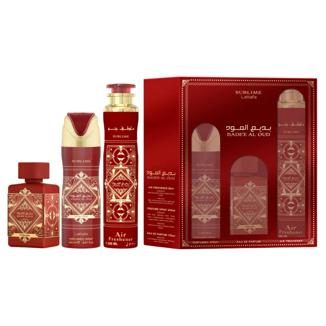 Lattafa Badee Al Oud Sublime Gift Set - Aromique Beauty Ltd