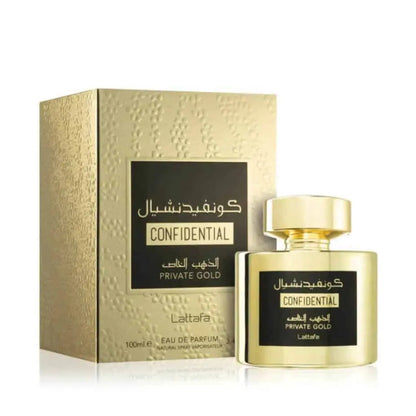 Confidential Private Gold Perfume 100ml EDP For Men's and Women's Lattafa