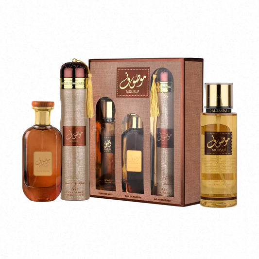 Mousuf Gift Set 3 Piece 300ml Ard Al Zaafaran - Aromique Beauty Ltd
