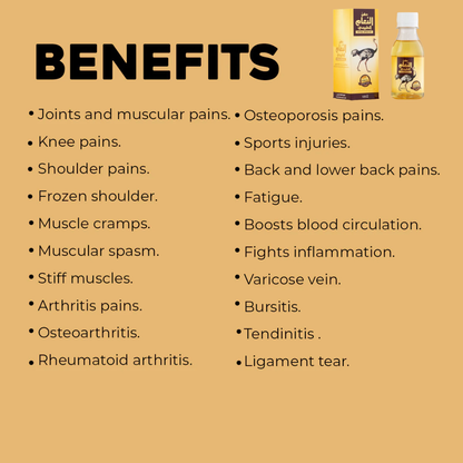Ostrich oil Natural Massage oil  Rheumatism Joints Bone Knee Pain Relief Ostrich Fat oil 125ml Aromique Beauty Ltd