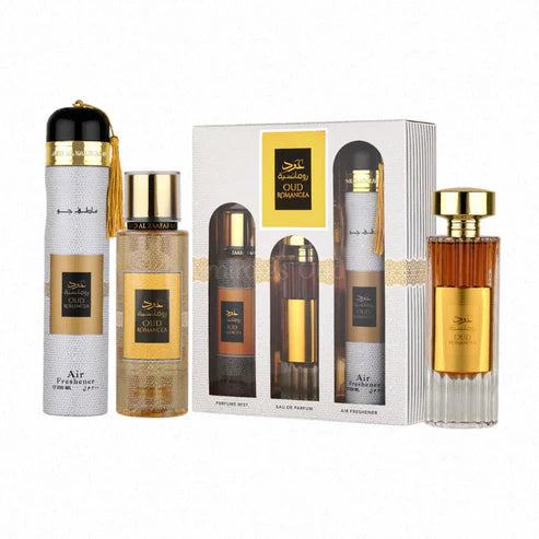 Oud Romancea Gift Set 3 Piece Ard Al Zaafaran - Aromique Beauty Ltd