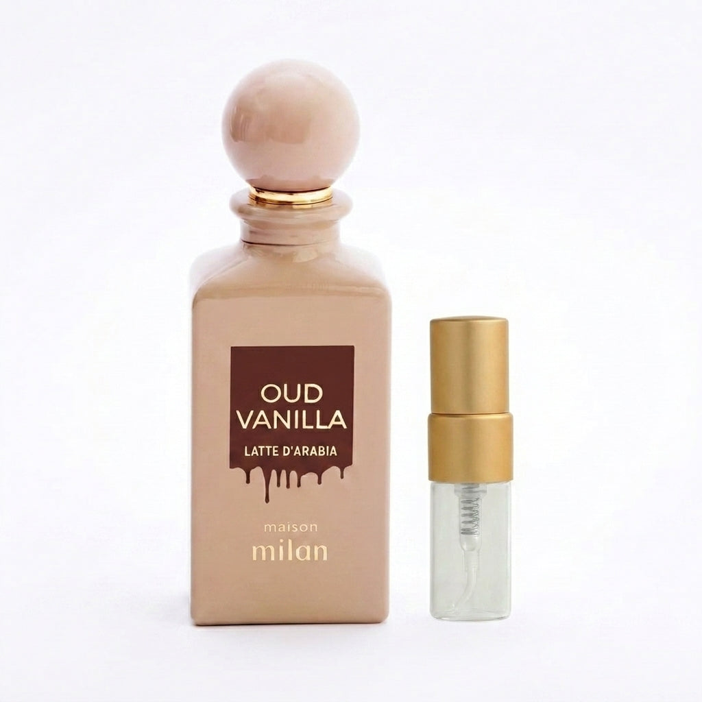 Oud Vanilla Latte d’Arabia Perfume Sample 2ml Maison Milan  Aromique