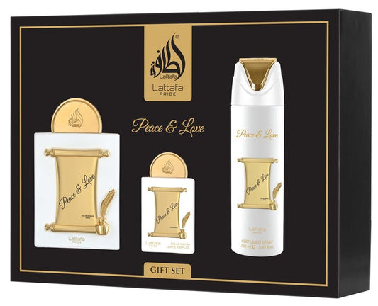 Peace & Love- 3 Piece Perfume Gift Set Lattafa Pride