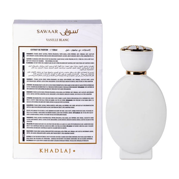 Sawaar Vanille Blanc Extrait de Parfum 100ml Khadlaj