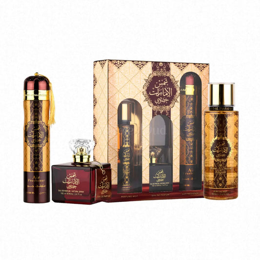 Shams Al Emarat Khususi Gift Set 3 Piece Ard Al Zaafaran - Aromique Beauty Ltd