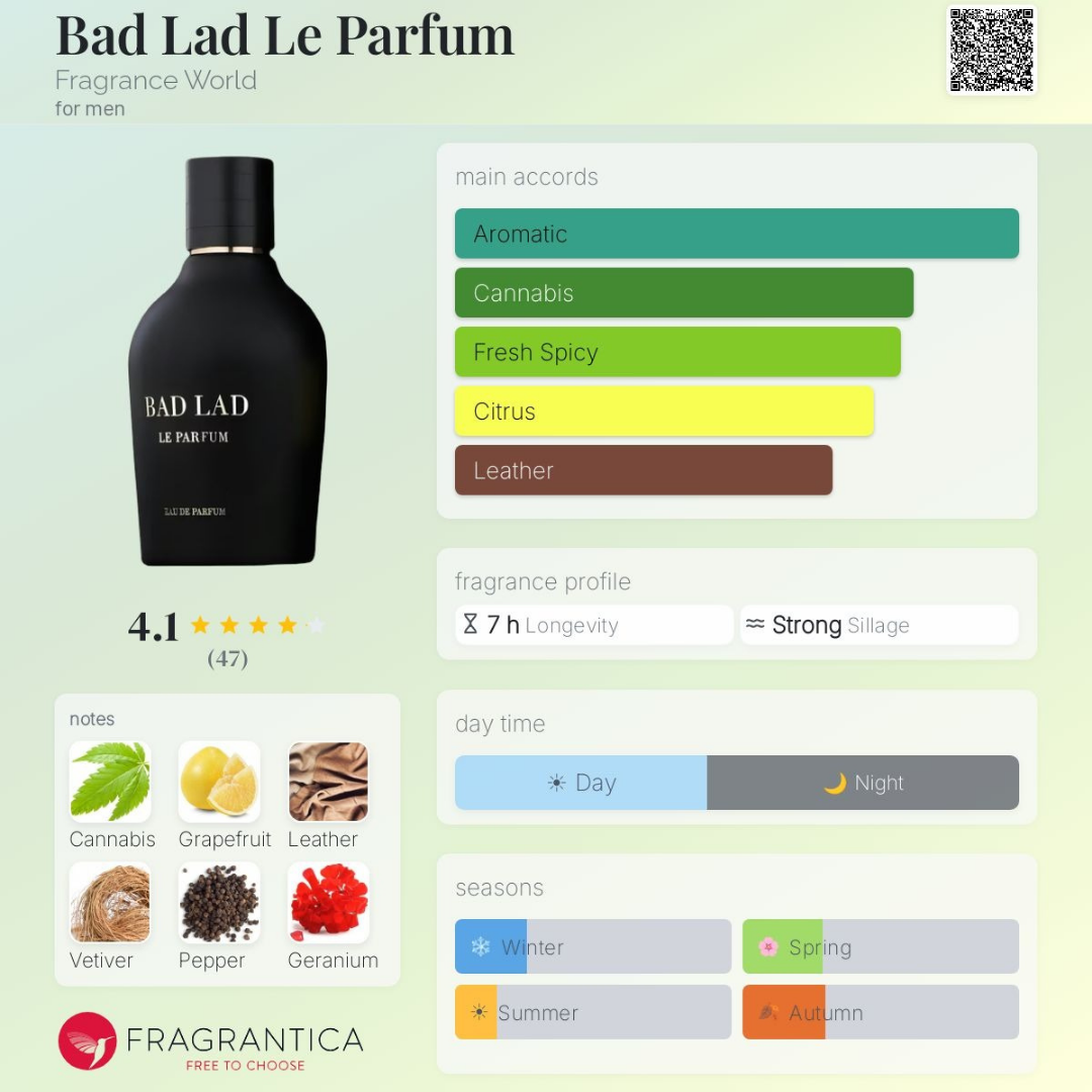 Bad Lad Perfume 100ml EDP Fragrance World