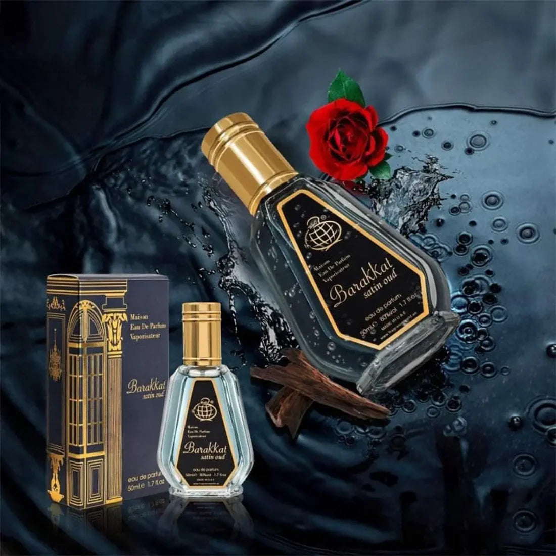 Barakkat Satin Oud Perfume 50ml EDP Fragrance World - Aromique Beauty Ltd