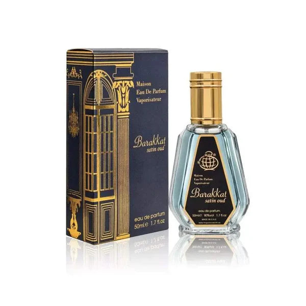 Barakkat Satin Oud Perfume 50ml EDP Fragrance World - Aromique Beauty Ltd